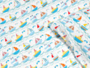 Detské bavlnené obliečky - vzor 636 loďky na bielom