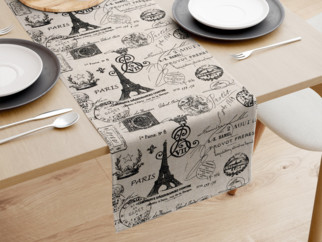 Bavlnený behúň na stôl KANAFAS - vzor Paris