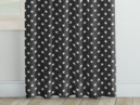 Detský bavlnený záves - vzor biele hviezdičky na čiernom