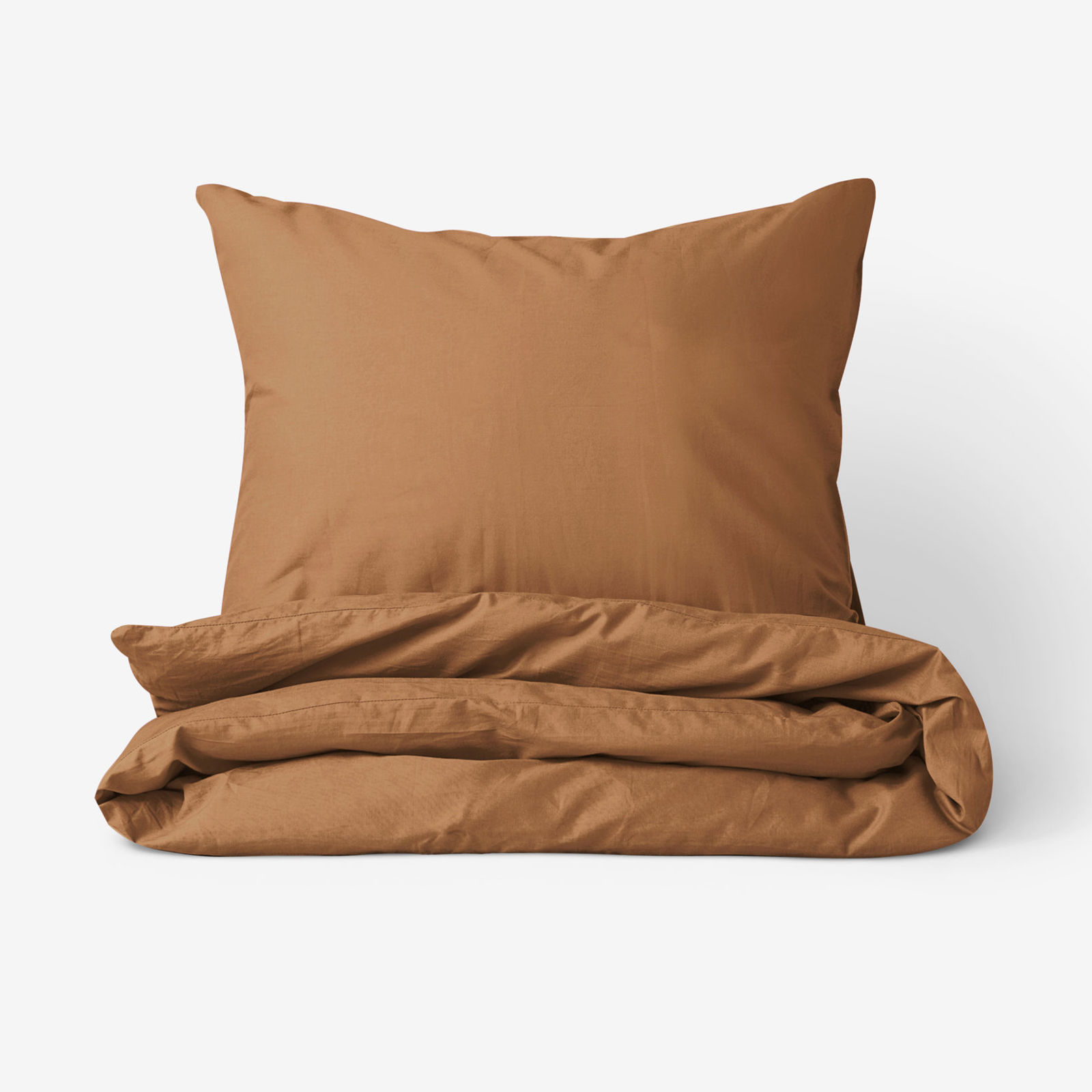 Bavlnené posteľné obliečky - škoricovo hnedé