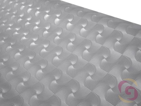 PVC obrusovina s textilným podkladom - vzor imitácia chromu