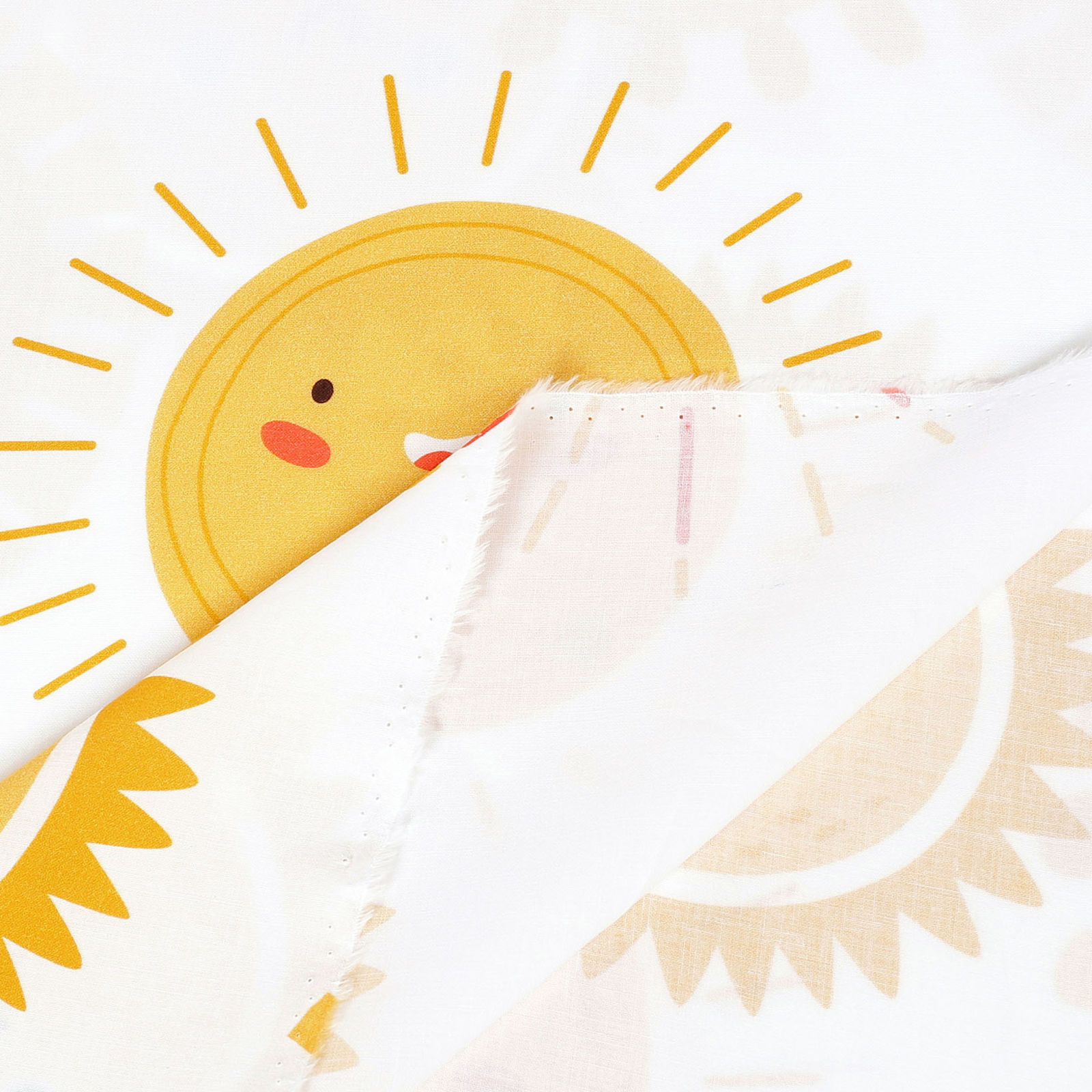 Bavlnené plátno - usmievavá slniečka