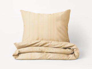 Damaškové posteľné obliečky so saténovým vzhľadom Deluxe - drobné zlaté prúžky