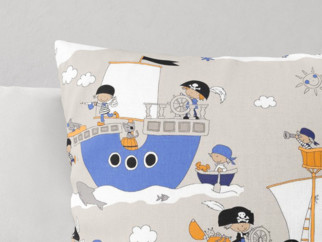 Detská bavlnená obliečka na vankúš - piráti