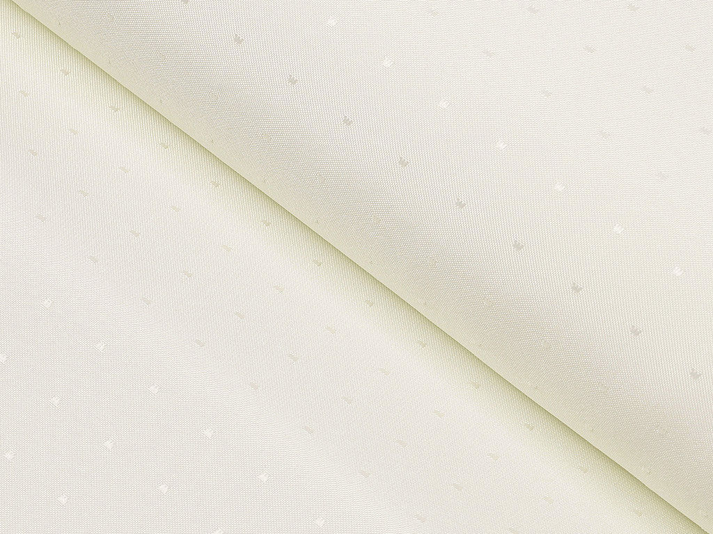 Teflónová látka na obrusy - vanilková s lesklými štvorčeky
