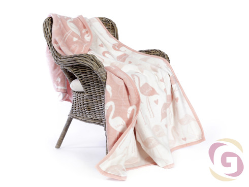Luxusná deka z bavlny vzor plameniaci