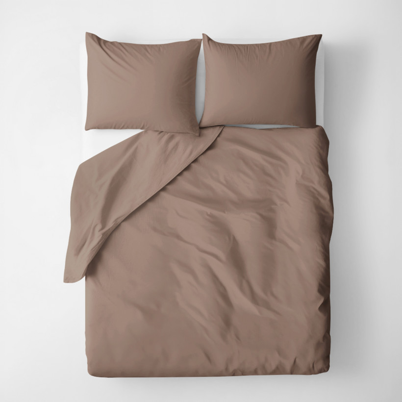 Bavlnené posteľné obliečky - hnedé