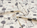 Bavlnené plátno SIMONA - vzor 501 siví oslíci - metráž š. 145cm