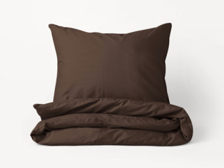 Bavlnené posteľné obliečky - tmavo hnedé