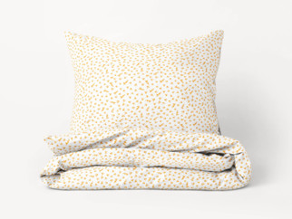 Bavlnené posteľné obliečky - drobné žlté kvítí