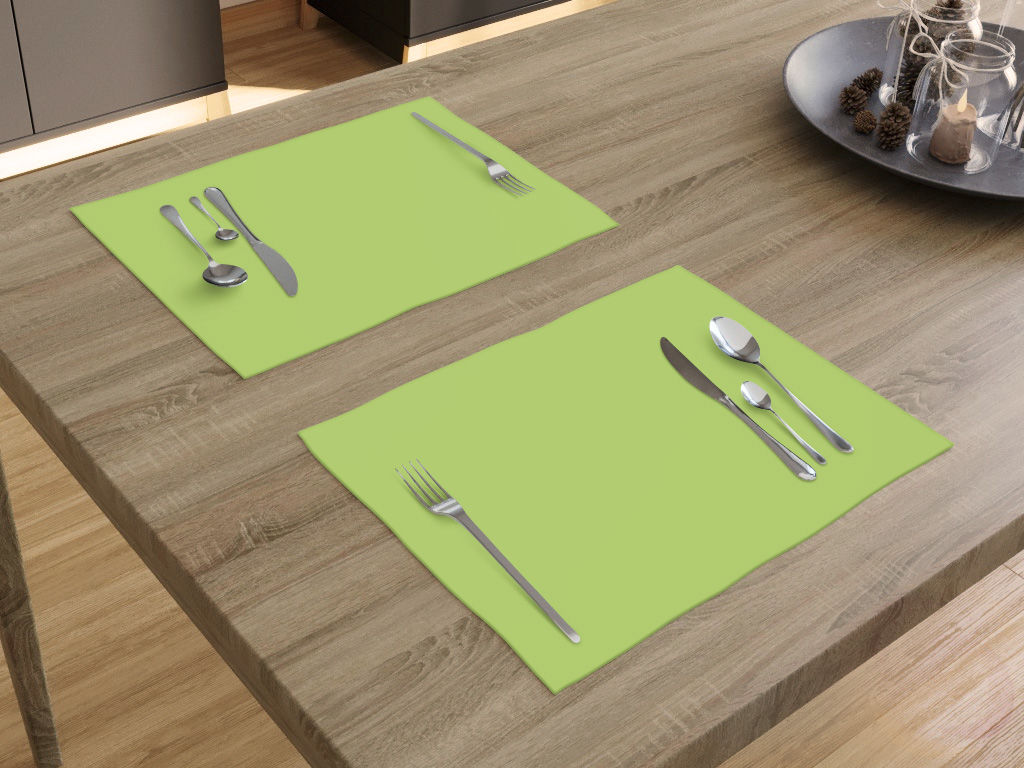 Prestieranie na stôl 100% bavlnené plátno - zelené - sada 2ks