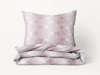 Saténové posteľné obliečky Deluxe - vzor 1057 fialové polygóny