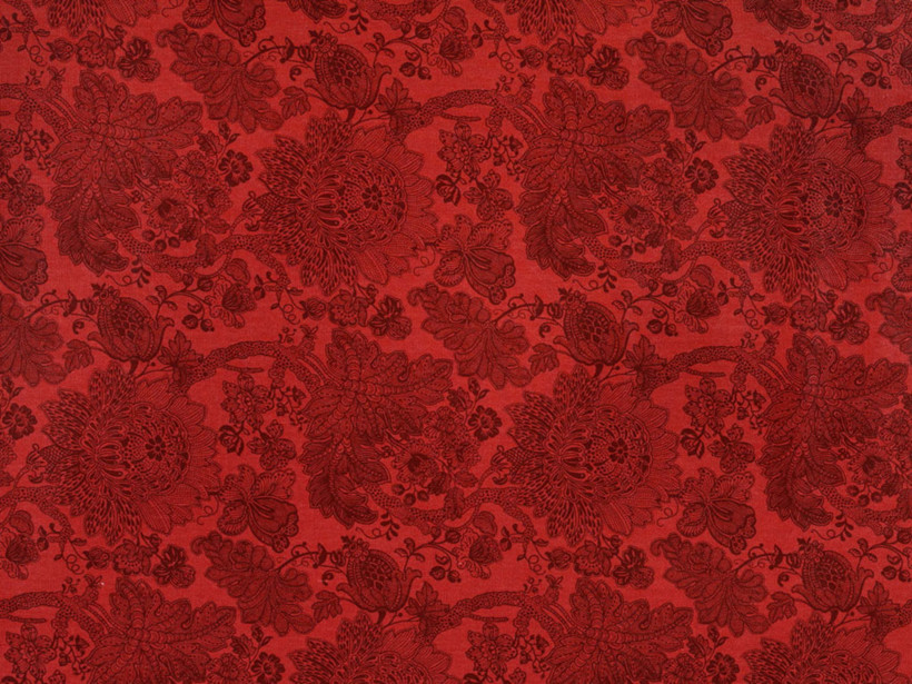 Bavlnená látka Mestral - červené kvety