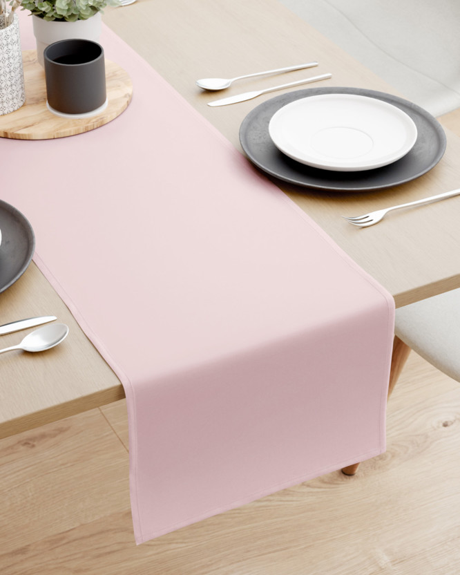 Behúň na stôl 100% bavlnené plátno - púdrovo ružový