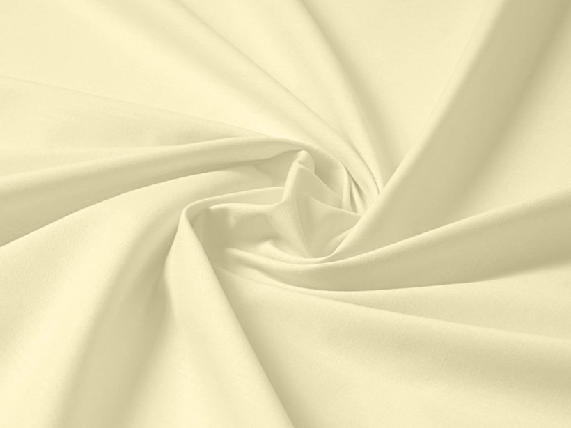 Bavlnená jednofarebná látka - plátno Suzy - smotanová