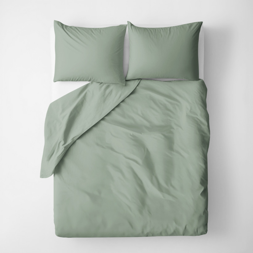 Bavlnené posteľné obliečky - šalvejovo zelené