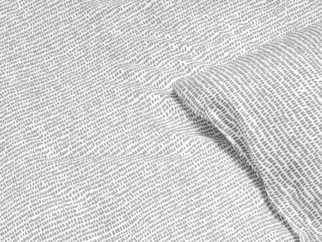 Bavlnené posteľné obliečky - vzor 809 drobné sivé tvary na bielom