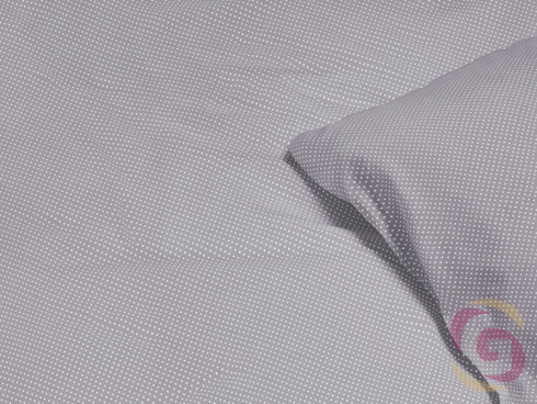 Bavlnené posteľné obliečky - malé bodky na sivom