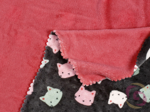 Kvalitná detská deka z mikrovlákna - vzor mačky