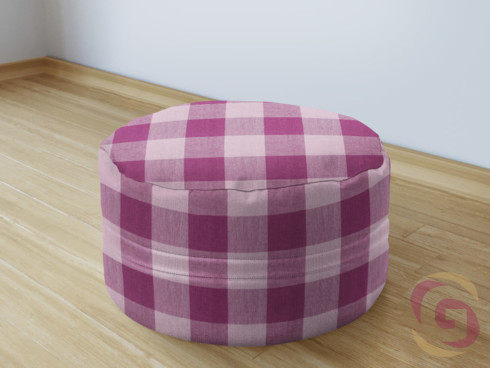 Bavlnený sedacie bobek - vzor kocka veľká fialová