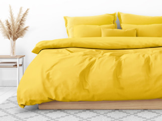 Bavlnené posteľné obliečky - žlté