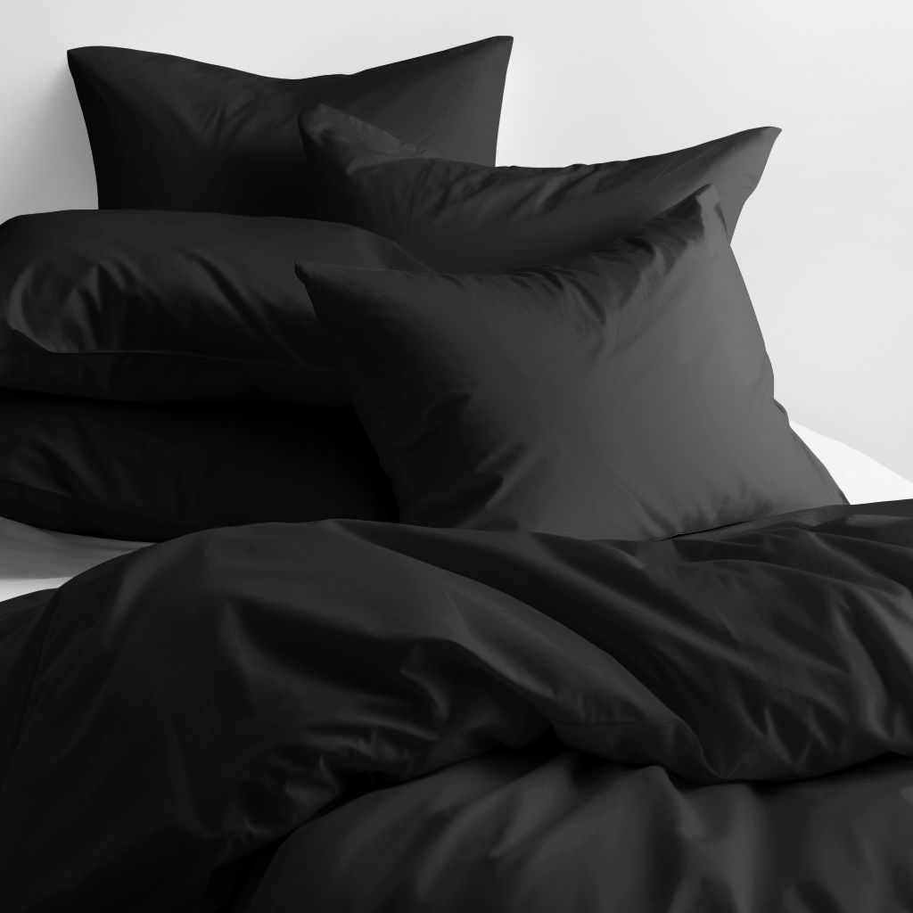 Bavlnené posteľné obliečky - čierne