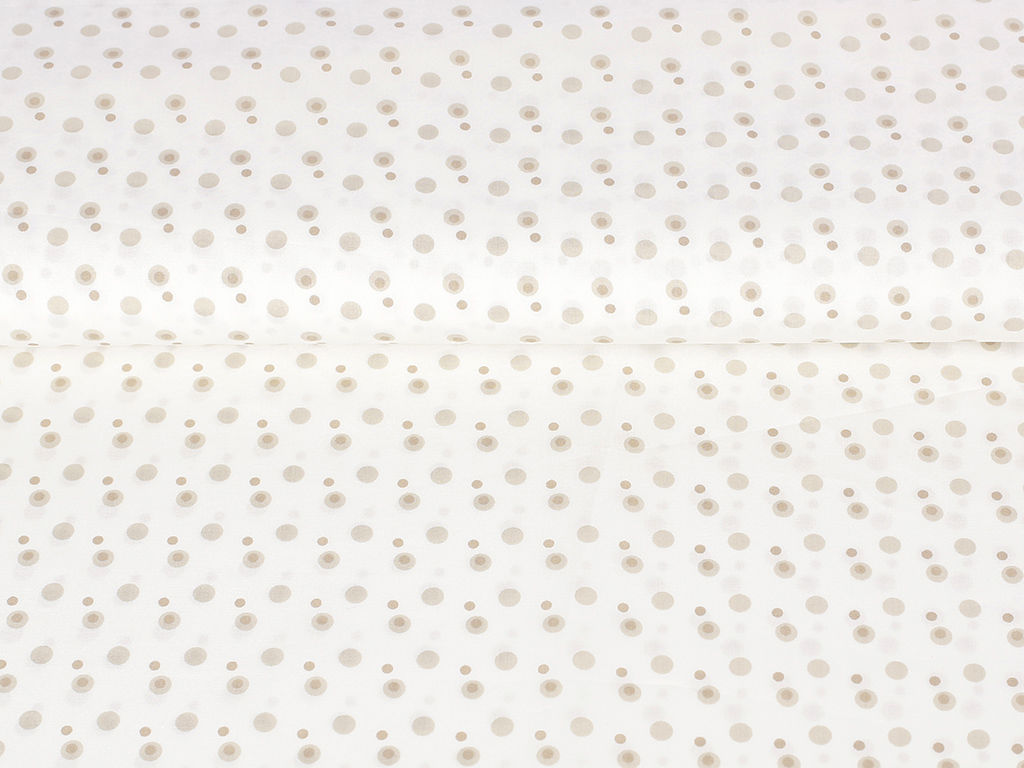 Bavlnené plátno - hnedé bodky na krémovom