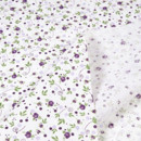 Bavlnené plátno Simona - vzor 384 fialové ružičky na bielom - metráž š. 145 cm