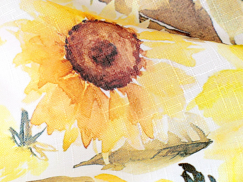 Teflónová látka na obrusy - kvety slnečnice