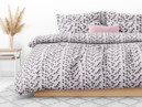 Bavlnené posteľné obliečky - vzor 972 ružové a sivé trojuholníky