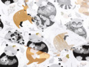 Bavlnené plátno SIMONA - zvieracia rodinka - metráž š. 160 cm