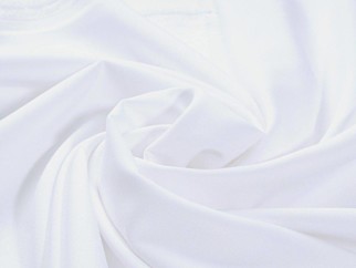 Dekoračná jednofarebná látka Rongo biela - šírka 150 cm