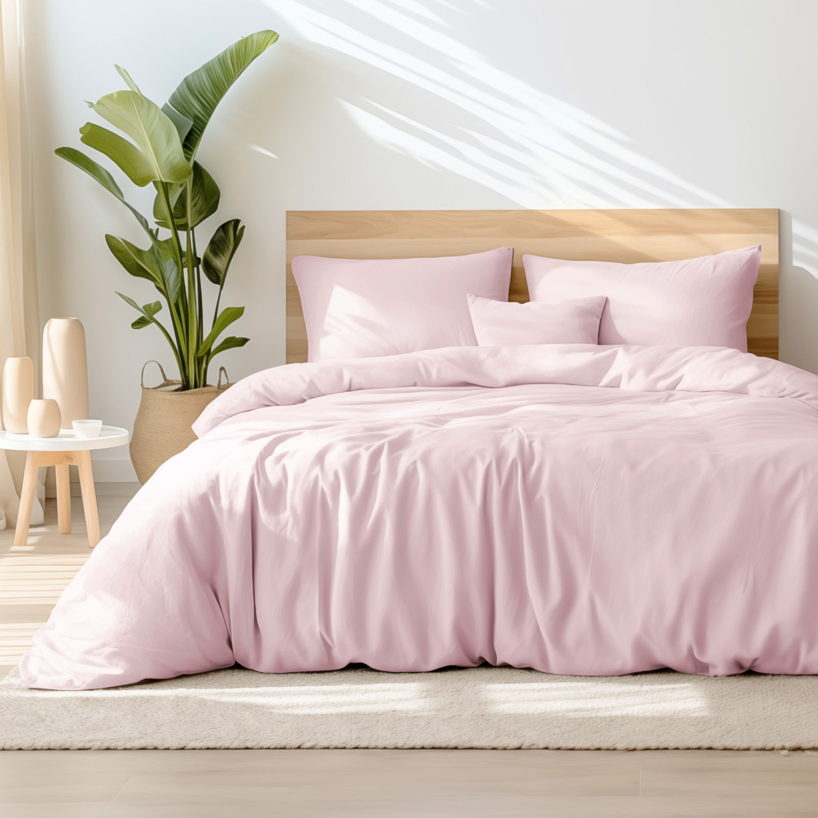 Bavlnené posteľné obliečky - púdrovo ružové