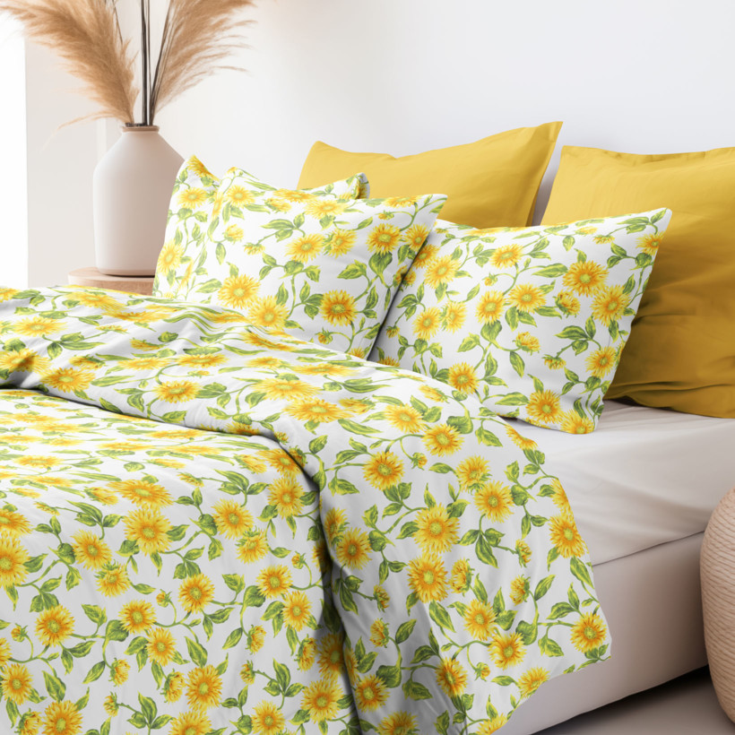 Bavlnené posteľné obliečky - slnečnice