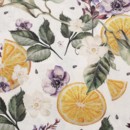 Dekoračný záves LONETA - vzor pomaranče a kvety