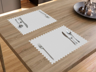 Luxusné teflónové prestieranie na stôl - sivé s lesklými obdĺžničky - sada 2ks