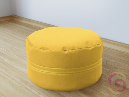 Dekoračný sedacie bobek - sýto žltý