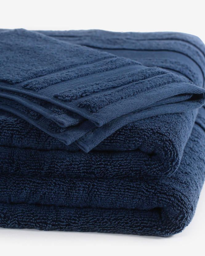 Wellness bavlnený uterák/osuška - tmavo modrý
