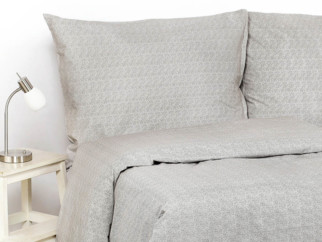 Bavlnené posteľné obliečky - biela mozaika na hnedom