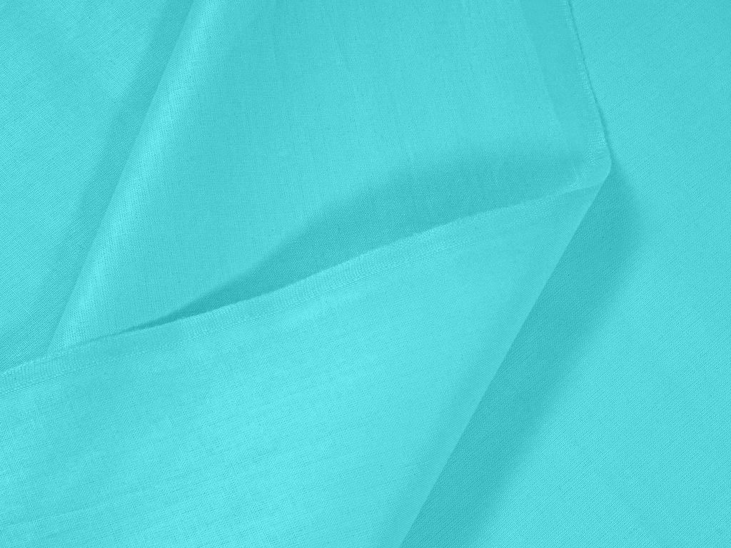 Bavlnená jednofarebná látka - plátno Suzy - tyrkysová