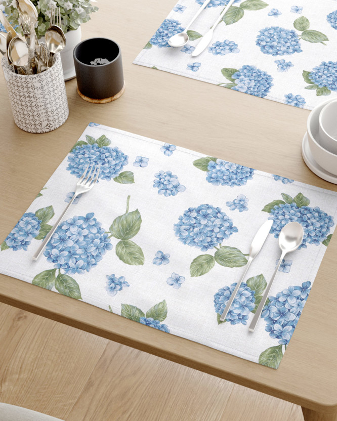 Prestieranie na stôl Loneta - modré kvety hortenzie - sada 2ks