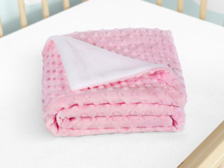 Detská deka MINKY - ružová - 75x100 cm