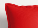 Bavlnená obliečka na vankúš s ozdobným lemom - červená