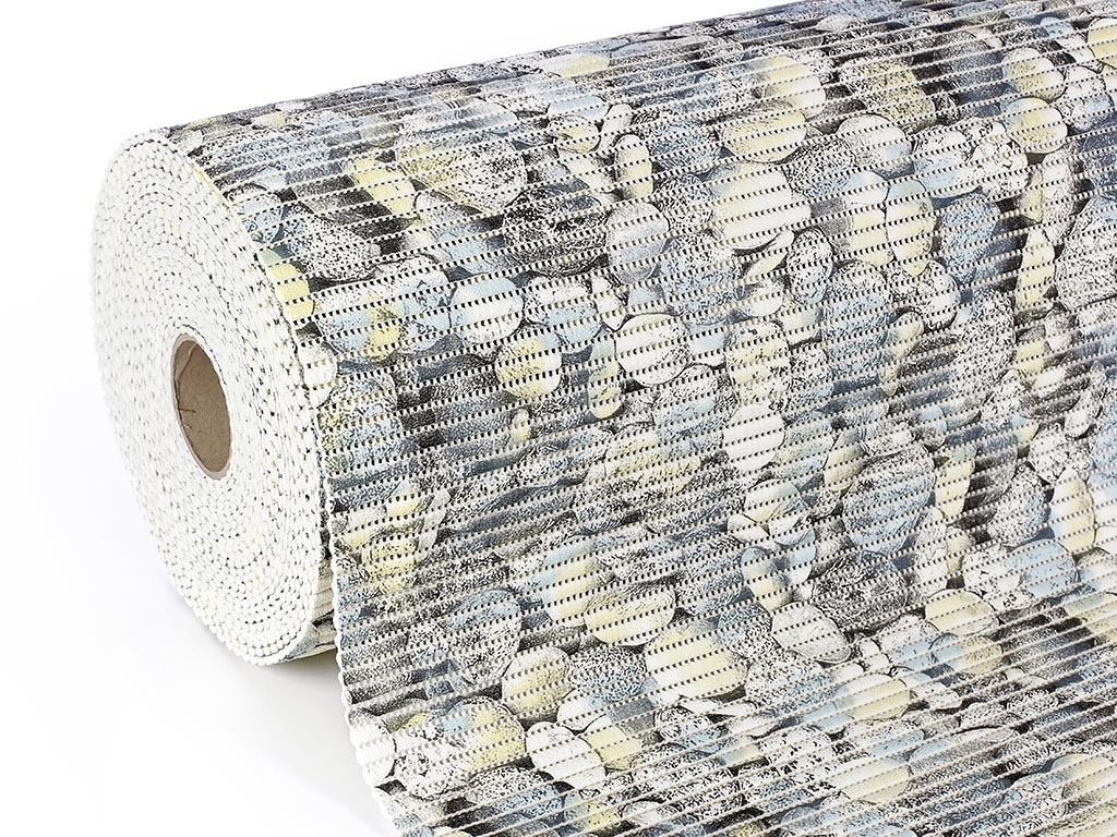 Kúpeľňová penová rohož - kamene - metráž šírka 65 cm