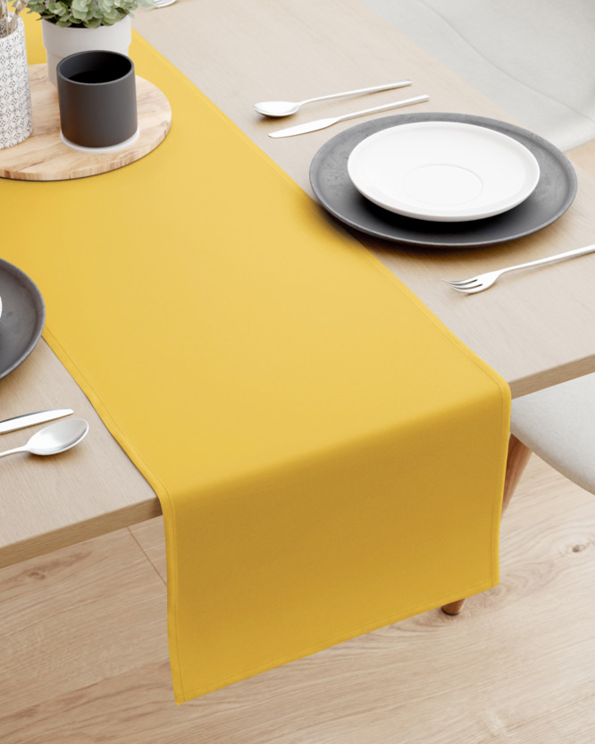 Behúň na stôl 100% bavlnené plátno - medovo žltý