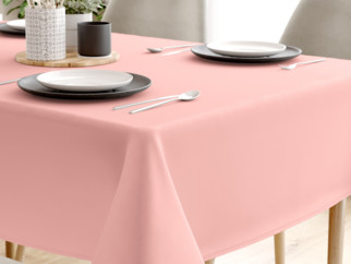 Hranatý obrus 100% bavlnené plátno - pastelovo ružový