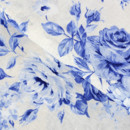 Dekoračný záves na mieru LONETA - vzor veľké modré ruže