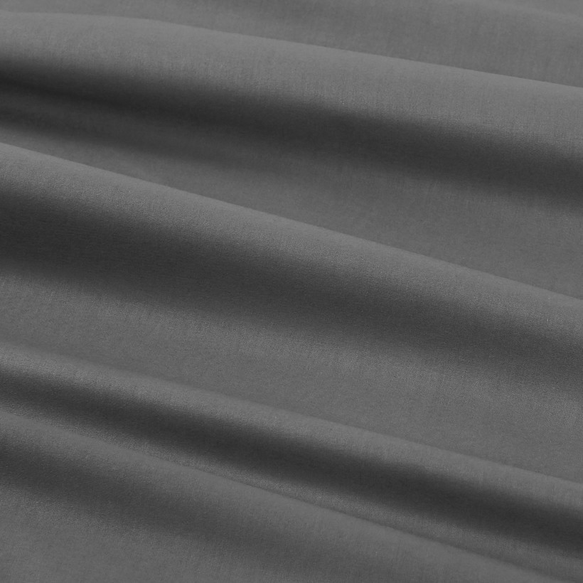 Bavlnená jednofarebná látka - plátno Suzy - tmavo sivá