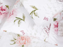 Bavlnené posteľné obliečky - vzor 1069 pivonky s textami