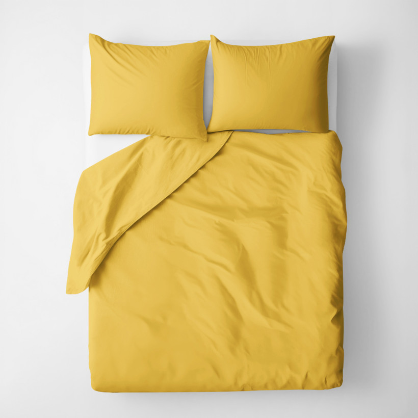 Bavlnené posteľné obliečky - medovo žlté